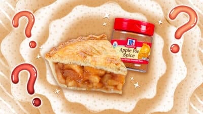 apple pie slice and apple pie spices