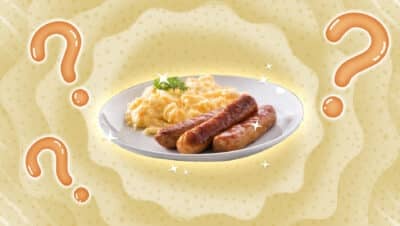 plate of breakfast sausage