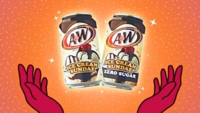 A&W ice cream sundae soda