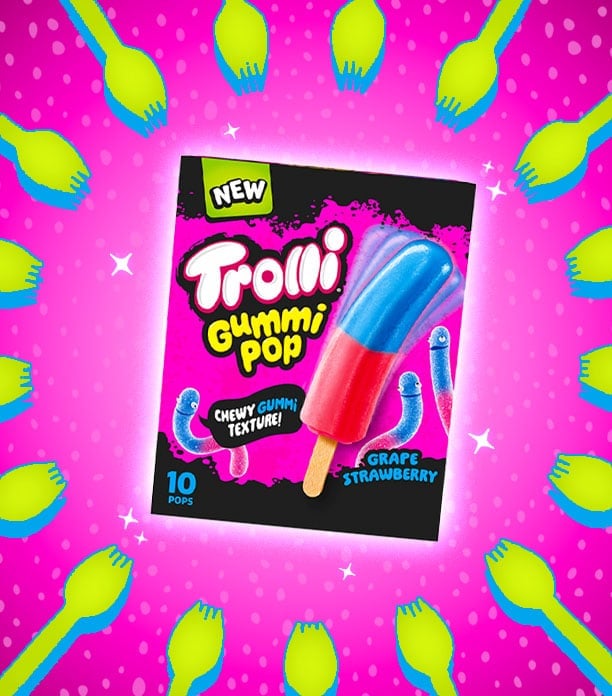 Trolli Gummy Pop Grape Strawberry